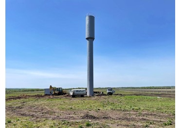 Новая водонапорная башня в поселке Маяк Елецкого района