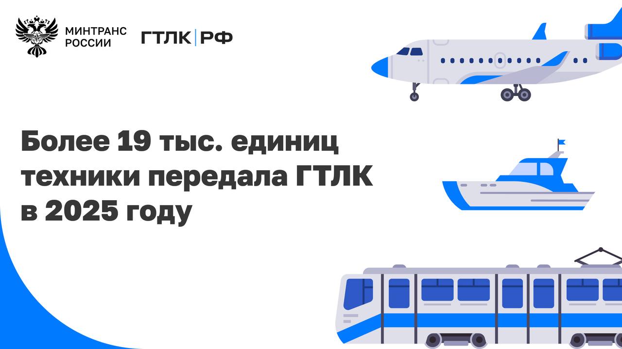 В 2025 году ГТЛК передала более 19 тыс. единиц техники