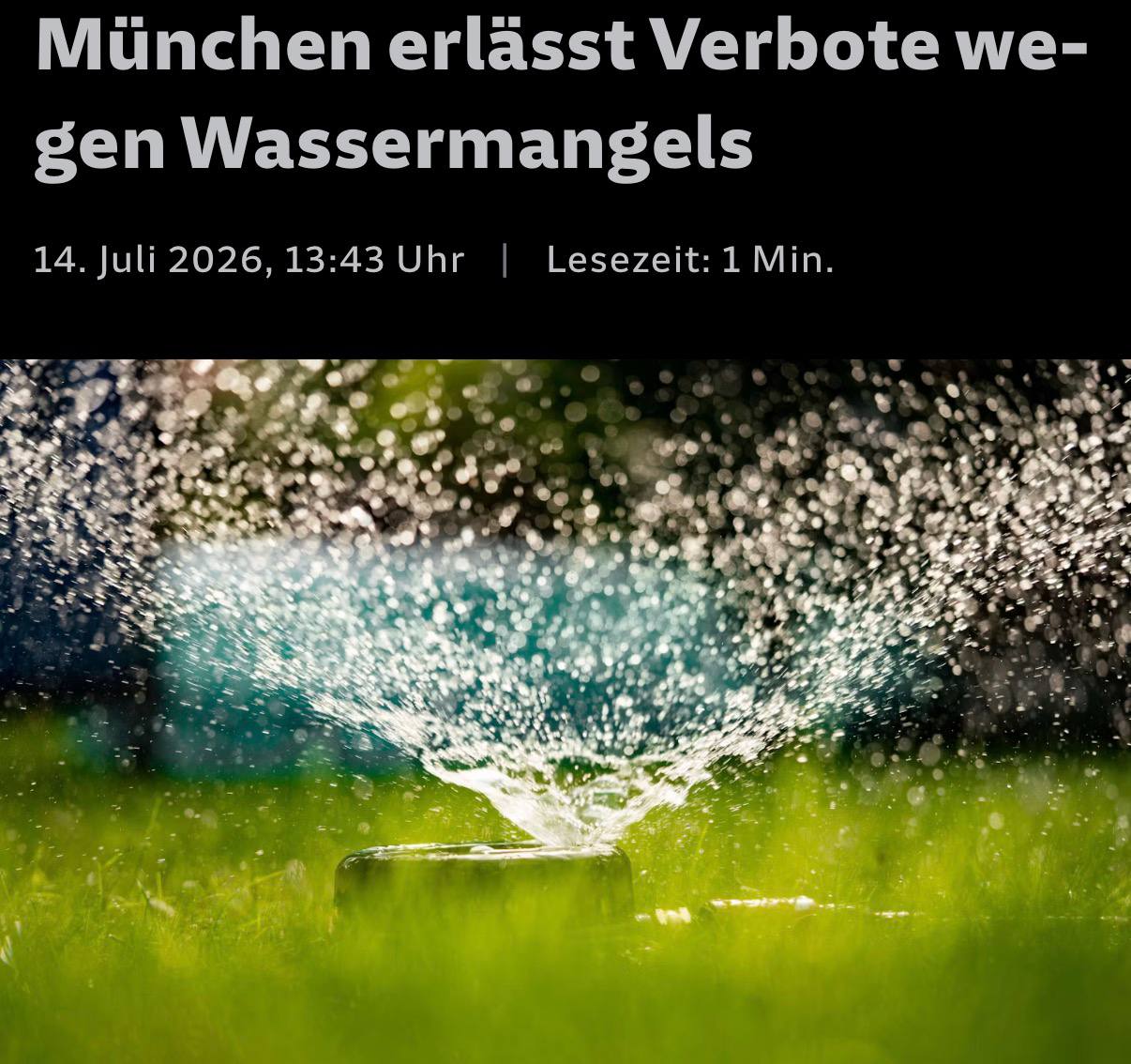 Мюнхен ввел ограничения на расход питьевой воды из-за засухи, — Süddeutsche Zeitung