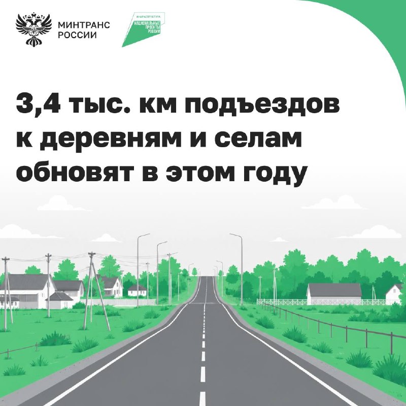 По нацпроекту «Инфраструктура для жизни» обновляют региональные и местные автодороги к малым населенным пунктам